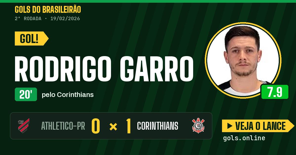 Gol de Rodrigo Garro aos 20 minutos em Athletico-PR 0 x 1 Corinthians