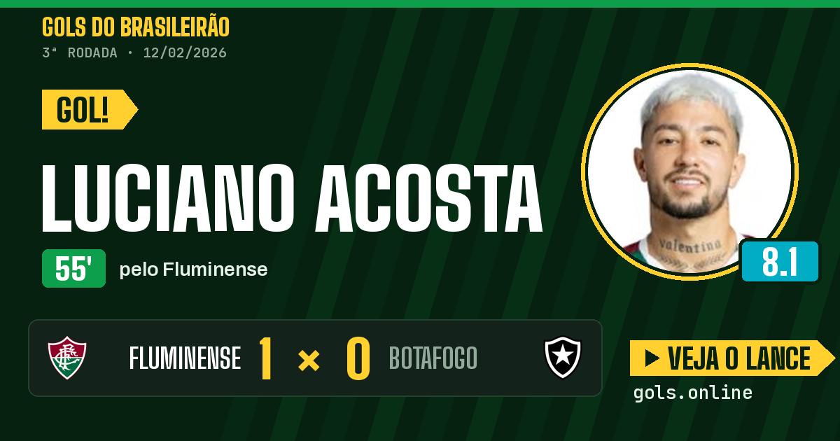 Gol de Luciano Acosta aos 55 minutos em Fluminense 1 x 0 Botafogo