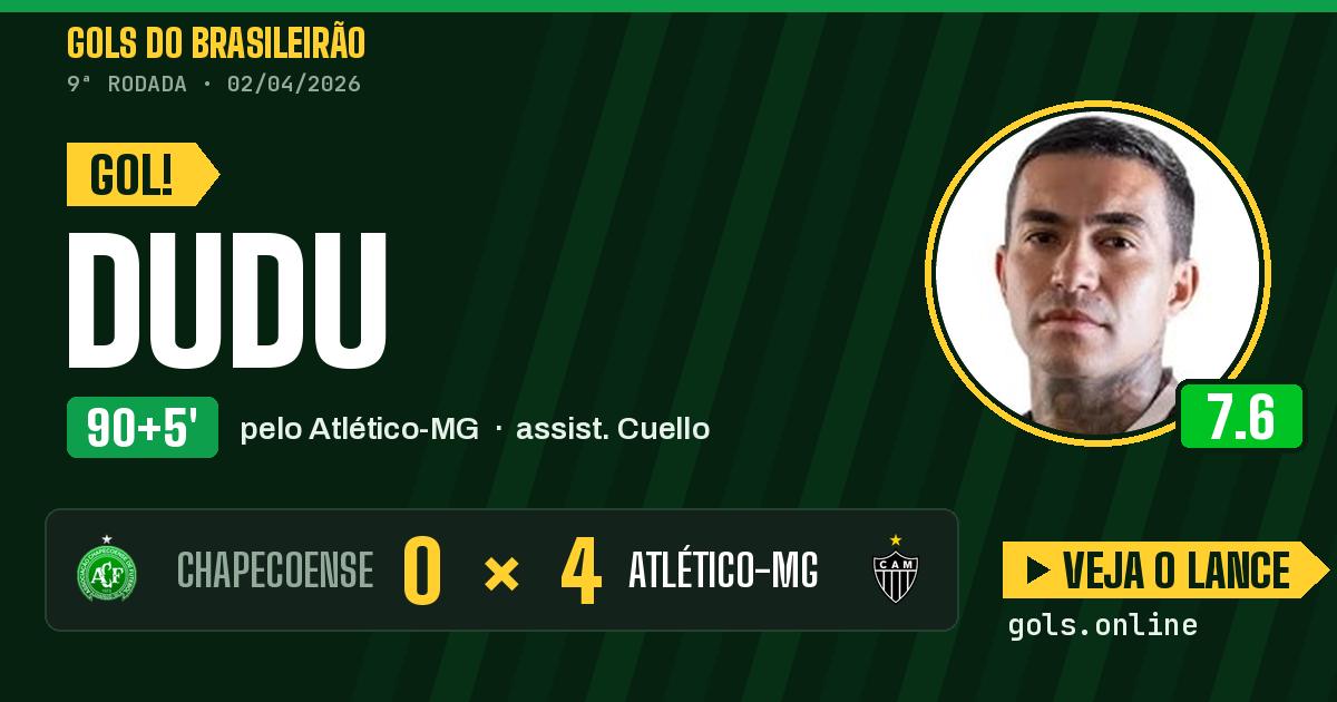 Gol de Dudu aos 90+5 minutos em Chapecoense 0 x 4 Atlético-MG