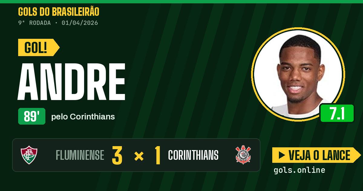 Gol de Andre aos 89 minutos em Fluminense 3 x 1 Corinthians