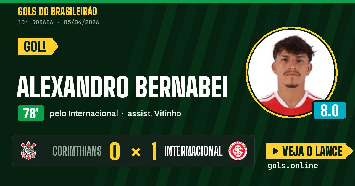 Gol de Alexandro Bernabei aos 78 minutos em Corinthians 0 x 1 Internacional