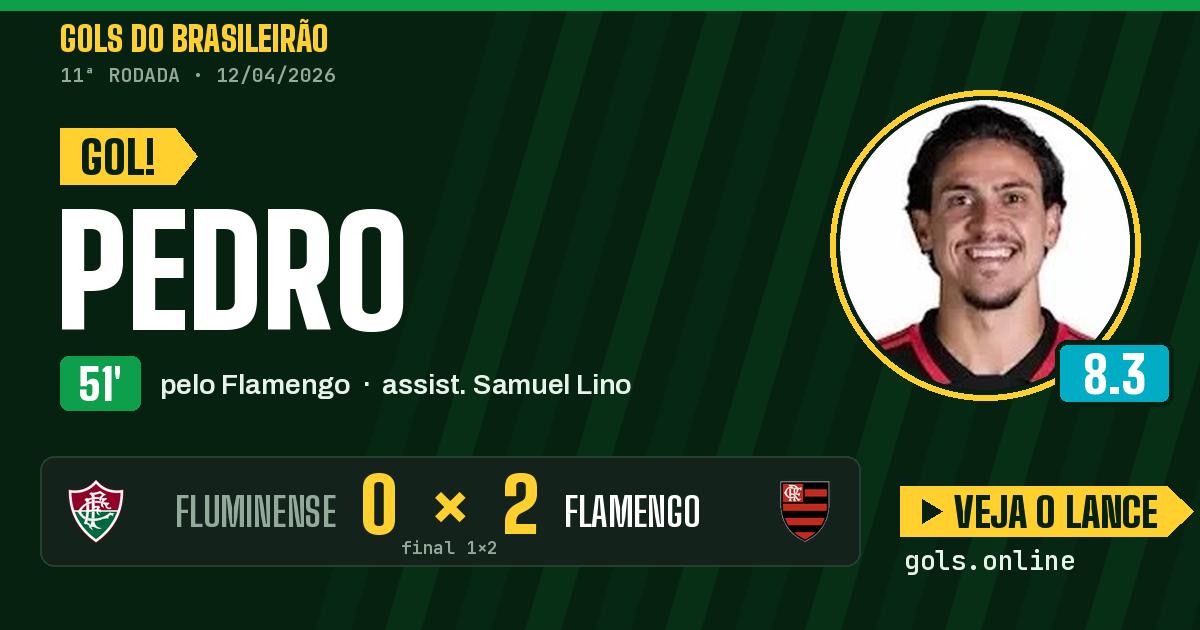 Gol de Pedro aos 51 minutos em Fluminense 1 x 2 Flamengo