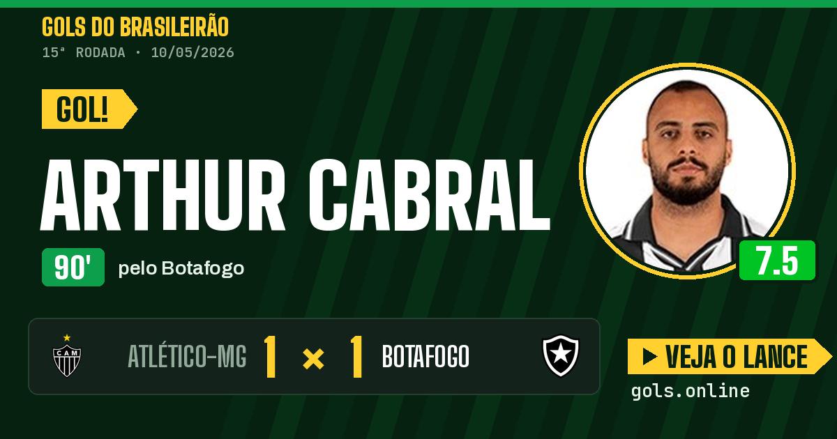 Gol de Arthur Cabral aos 90 minutos em Atlético-MG 1 x 1 Botafogo