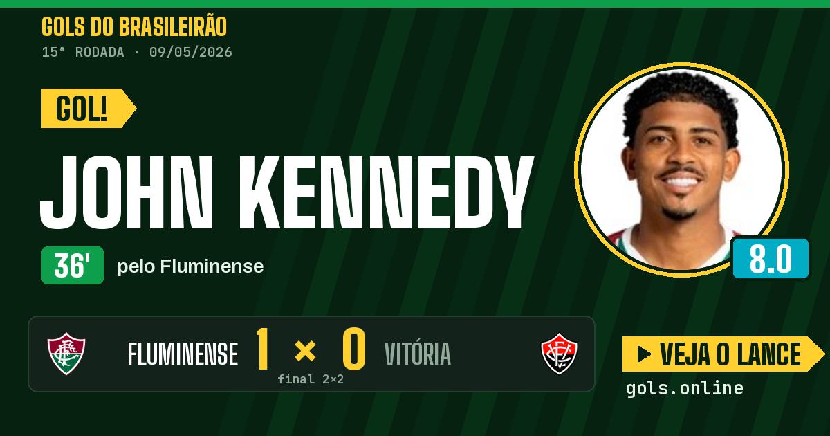 Gol de John Kennedy aos 36 minutos em Fluminense 2 x 2 Vitória