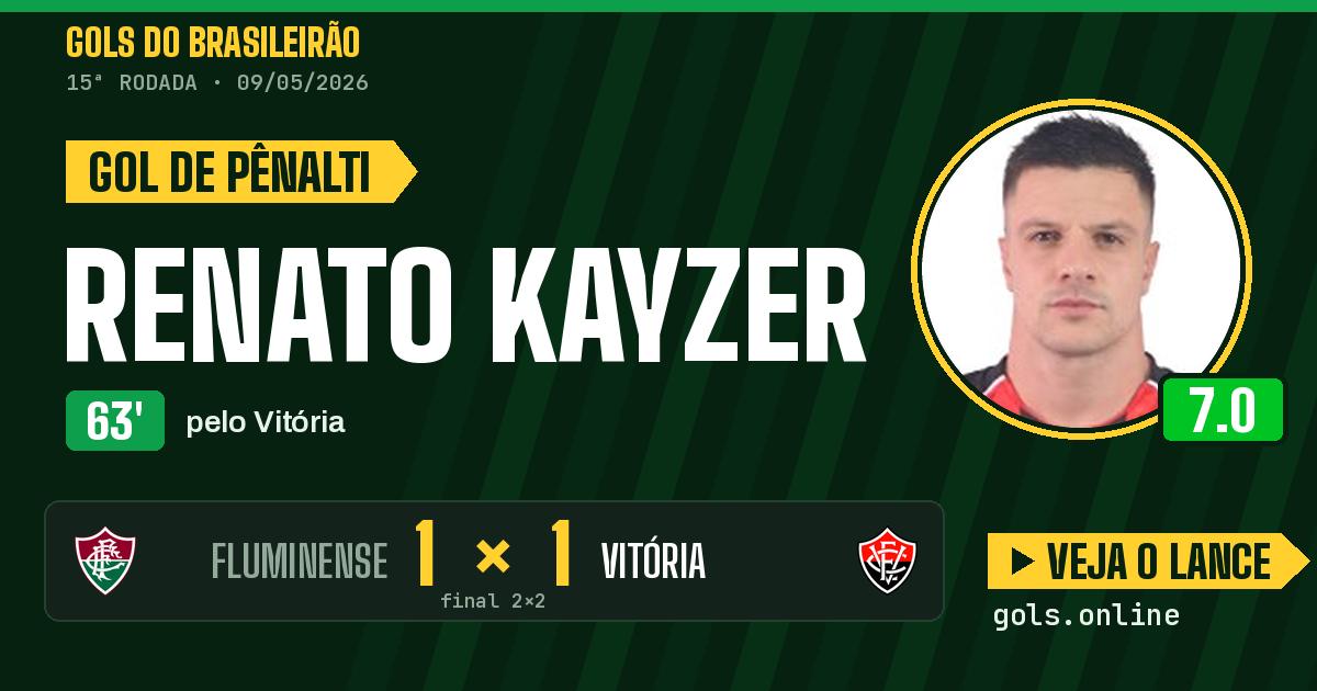 Gol de Renato Kayzer aos 63 minutos em Fluminense 2 x 2 Vitória