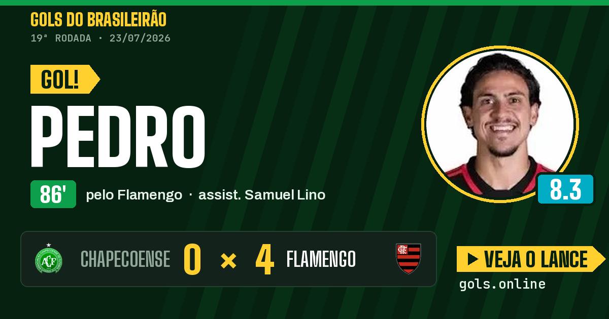 Gol de Pedro aos 86 minutos em Chapecoense 0 x 4 Flamengo