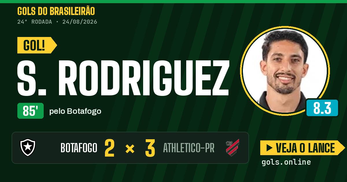 Gol de S. Rodriguez aos 85 minutos em Botafogo 2 x 3 Athletico-PR