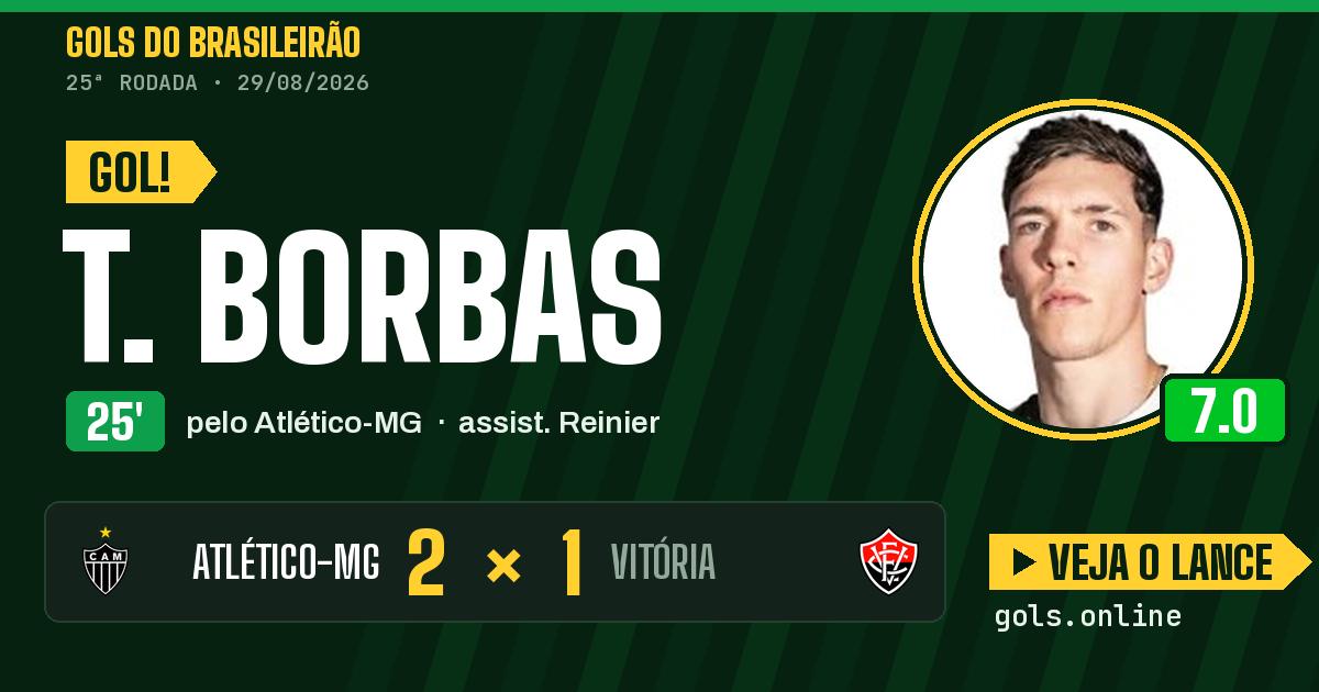 Gol de T. Borbas aos 25 minutos em Atlético-MG 2 x 1 Vitória