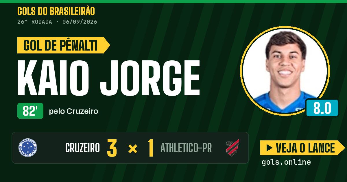 Gol de Kaio Jorge aos 82 minutos em Cruzeiro 3 x 1 Athletico-PR