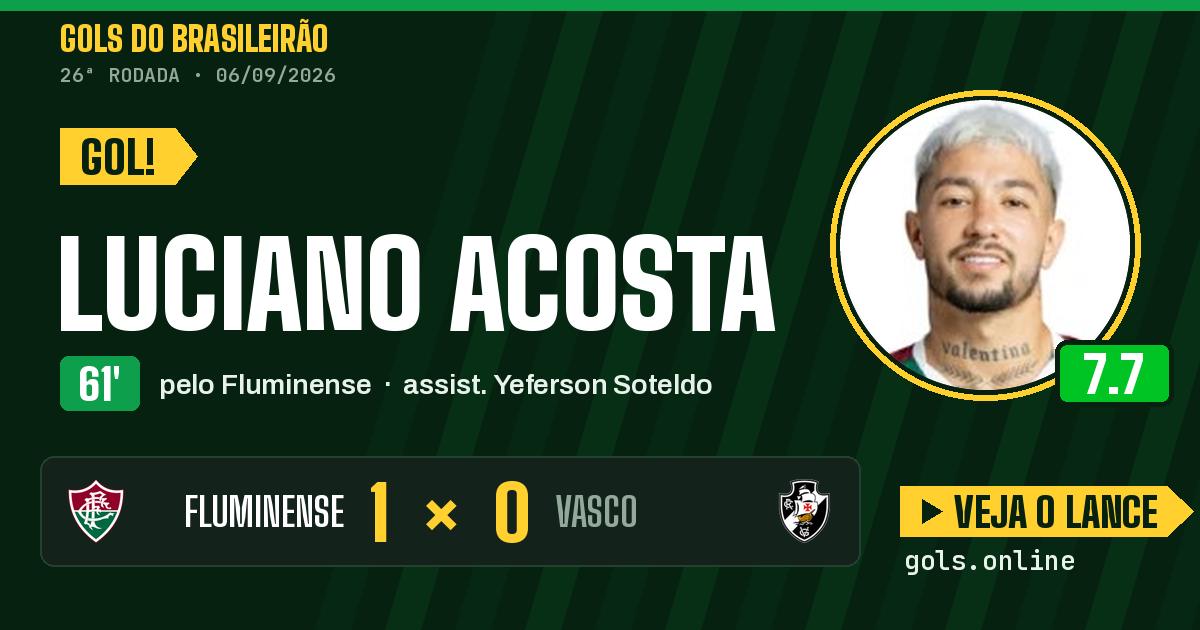 Gol de Luciano Acosta aos 61 minutos em Fluminense 1 x 0 Vasco