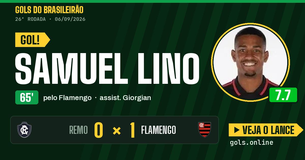 Gol de Samuel Lino aos 65 minutos em Remo 0 x 1 Flamengo