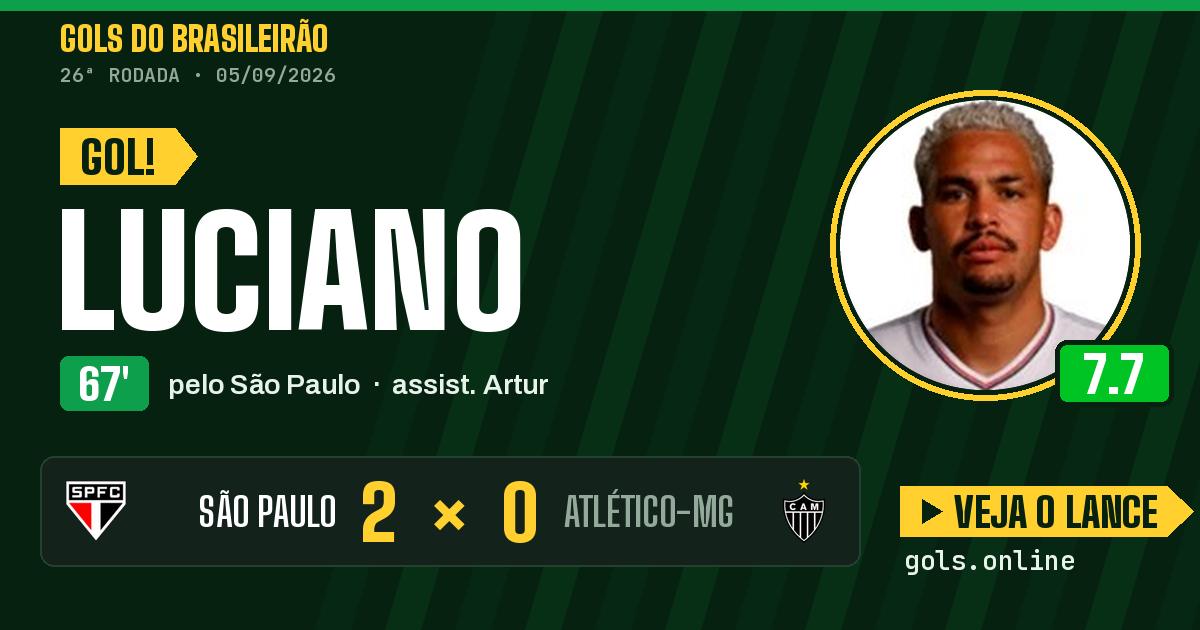 Gol de Luciano aos 67 minutos em São Paulo 2 x 0 Atlético-MG